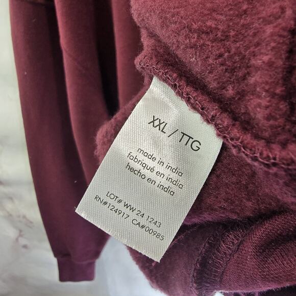 We Wore What Sweatshirt Womens XXL 2X Maroon Red Cotton Crew Neck Weworewhat - Picture 9 of 12
